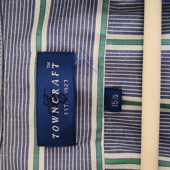 Vintage Towncraft Men's Size 15 1/2 Striped sportshirt - Picture 3 of 6